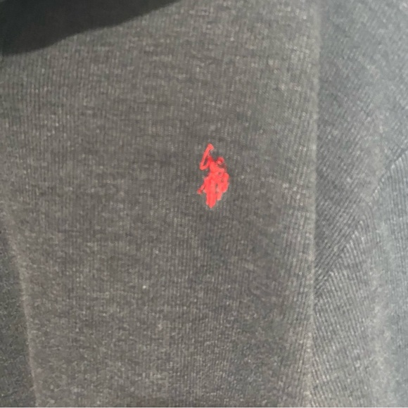 U.S.‎ Polo Assn. Men's Gray Half Zip Up Sweater with Ribbed Cuffs Size XL - Picture 5 of 13